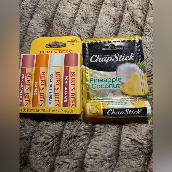 burt bees Other - Burt's Bees Lip Balm Set - Pink Grapefruit, Mango, Coconut & Pear, Pomegranate